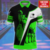 BlueJose Bowling Player Multicolor Customized Name 3D Polo Shirt