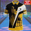 BlueJose Bowling Player Multicolor Customized Name 3D Polo Shirt