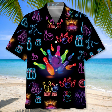 BlueJose Bowling Neon Hawaiian Shirt