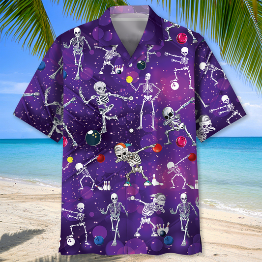 BlueJose Bowling Skeleton Hawaiian Shirt