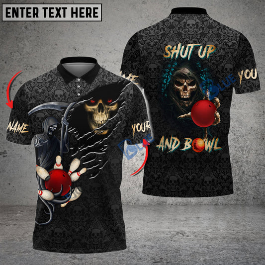 BlueJose Bowling Reaper Customized Name, Team Name 3D Shirt