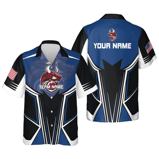 BlueJoses Flag Personalized Name Hawaiian Shirt