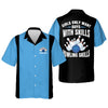 BlueJose Girls Only Want Guys with Bowling Skills Personalized Name Hawaiian Shirt