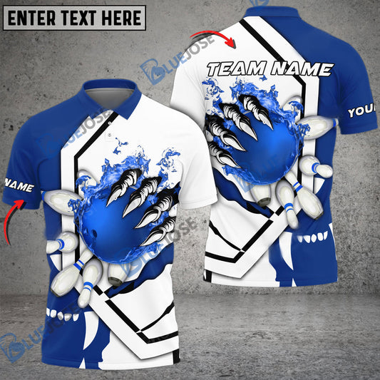 BlueJose Bowling And Pins The Power Of The Devil Customized Name 3D Shirt (6 Colors)