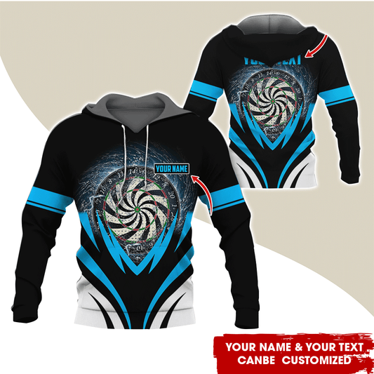BlueJose Thunder Vortex Darts Personalized Name, Team Name Zipper Hoodie Hoodie