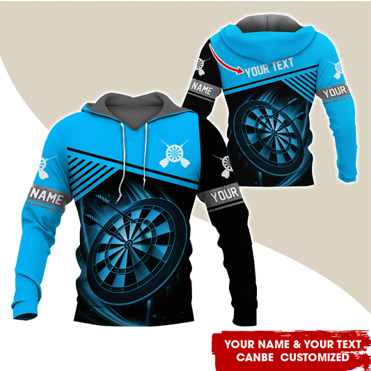 BlueJose Darts Colorful Personalized Name, Team Name Hoodie