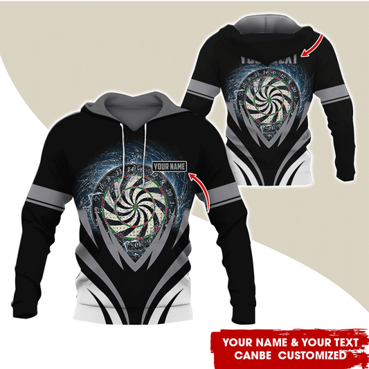 BlueJose Thunder Vortex Darts Personalized Name, Team Name Zipper Hoodie Hoodie