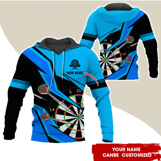 BlueJose Lightning Pattern Darts Personalized Name, Team Name Hoodie