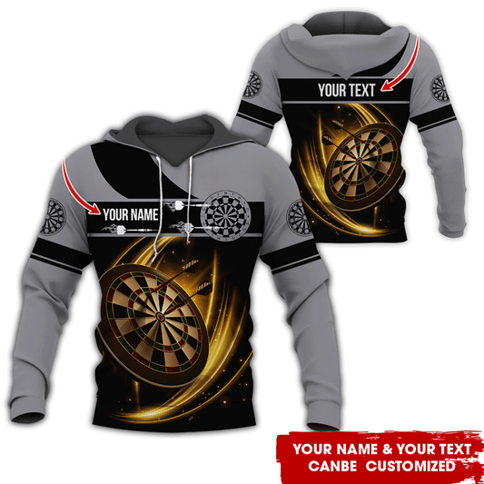 BlueJose Brown Dartboards Personalized Name, Team Name Hoodie