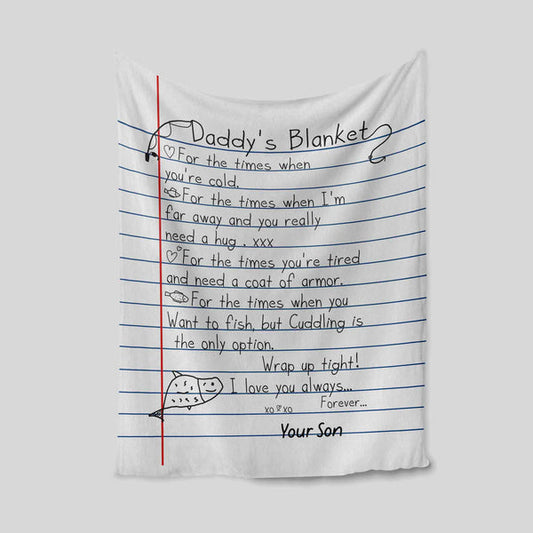 BlueJose Notebook Paper Fishing Blanket