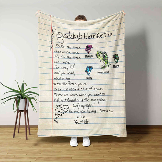 BlueJose Notebook Paper Fishing V2 Blanket