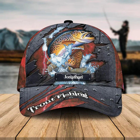 BlueJose Personalized Fish Aholic Red Light Cap
