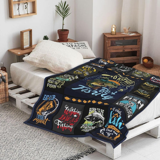 BlueJose I'd Rather Be Fishing Blanket