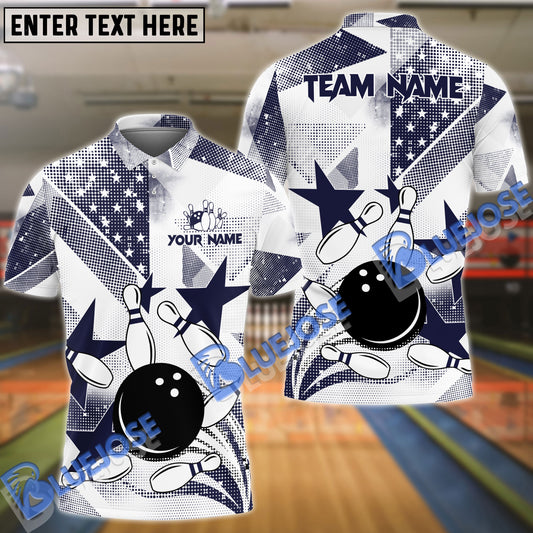 BlueJose Bowling And Pins Star Back To School Multicolor Customized Name 3D Shirt (4 Colors)