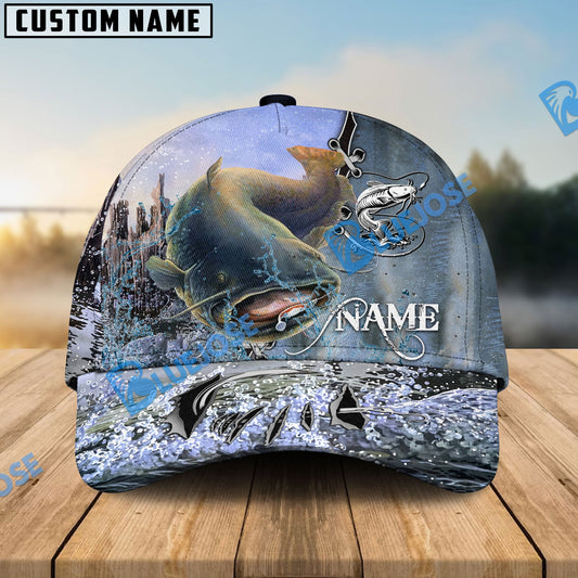 BlueJose Personalized Clear Water Skin Catfish Fishing Classic Cap