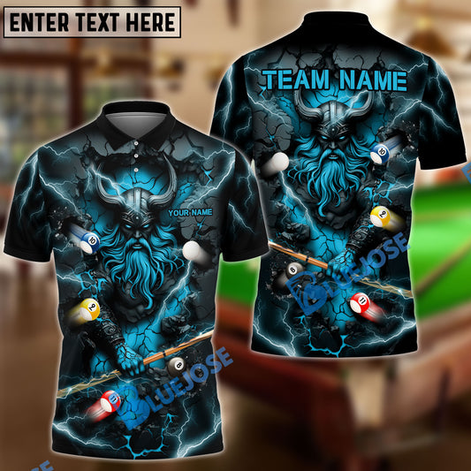 BlueJose Billiards Viking Thunder Personalized Name Shirt (5 Colors)