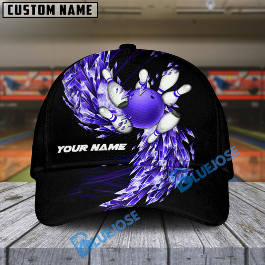 BlueJoses Bowling And Pins Ice Breath Multicolor Personalized Name Cap
