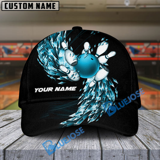 BlueJoses Bowling And Pins Ice Breath Multicolor Personalized Name Cap