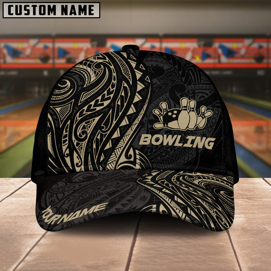 BlueJoses Bowling And Pins Maori Multicolor Personalized Name Cap