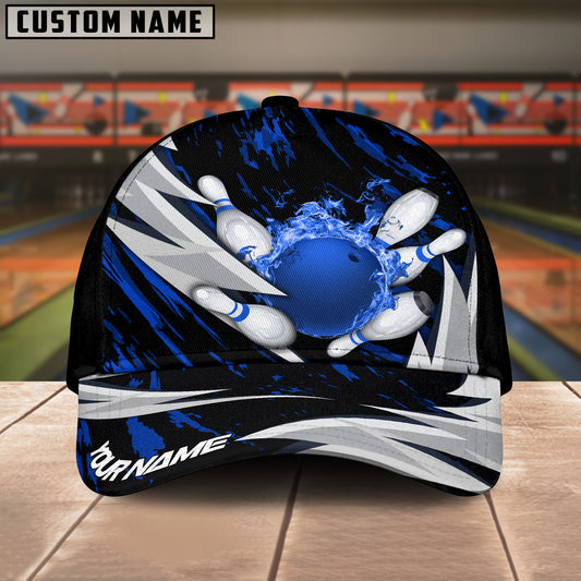 BlueJoses Bowling And Pins Thunders Multicolor Personalized Name Cap