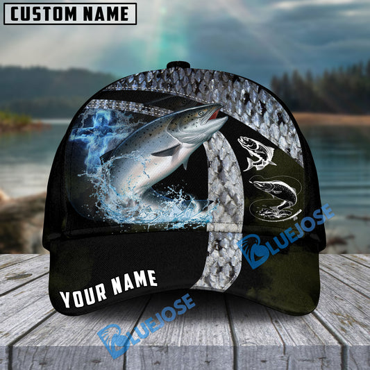 Bluejose Salmon Fishing Skinfish Texure Pattern Personalized Cap