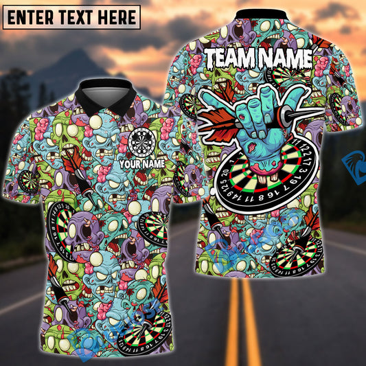 BlueJose Darts Zombie Personalized Name, Team Name Shirt