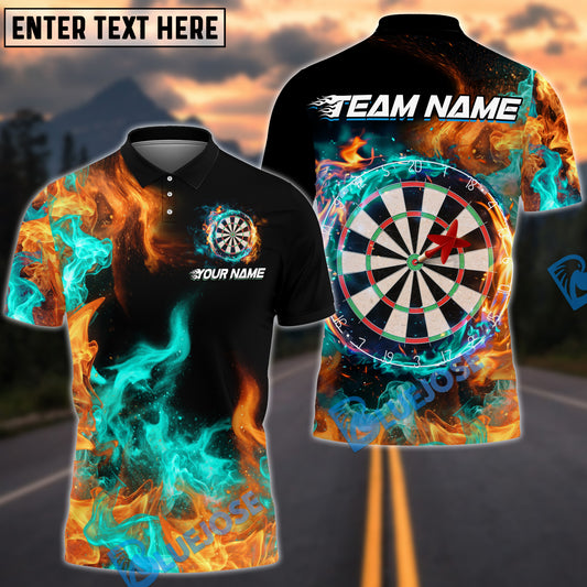 BlueJose Darts Double Fire Personalized Name, Team Name Shirt (4 colors)