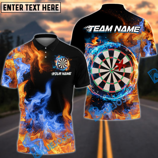 BlueJose Darts Double Fire Personalized Name, Team Name Shirt (4 colors)