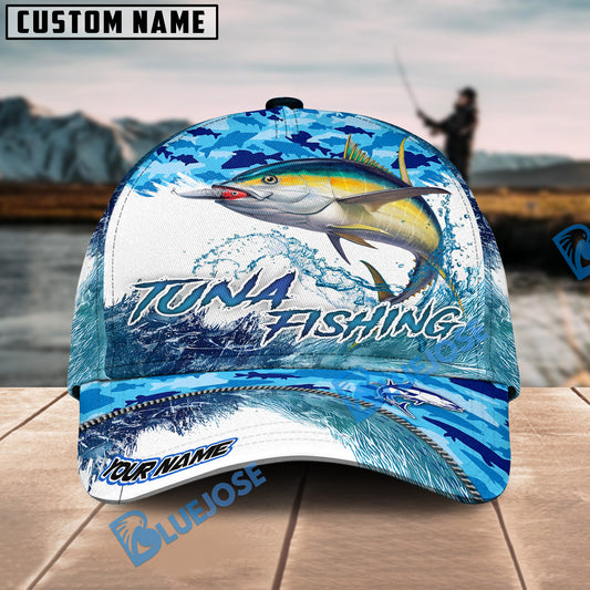 Bluejose Tuna Fishing Blue Water Camo Personalized Cap