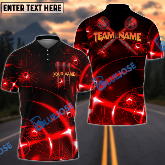 BlueJose Darts Lazer Targer Personalized Name, Team Name Shirt (4 Colors)