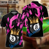 BlueJose Billiards Golden 8-Ball King Personalized Name, Team Name Shirt (6 Colors)