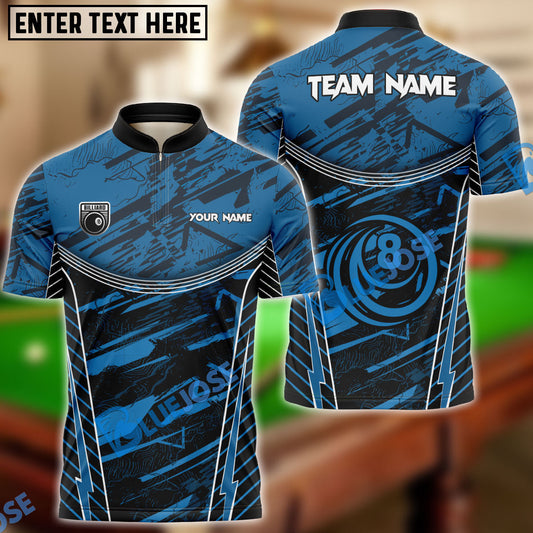 BlueJose Billiards Ball 8 Plain Grunge Personalized Name, Team Name Unisex Shirt (6 Colors)