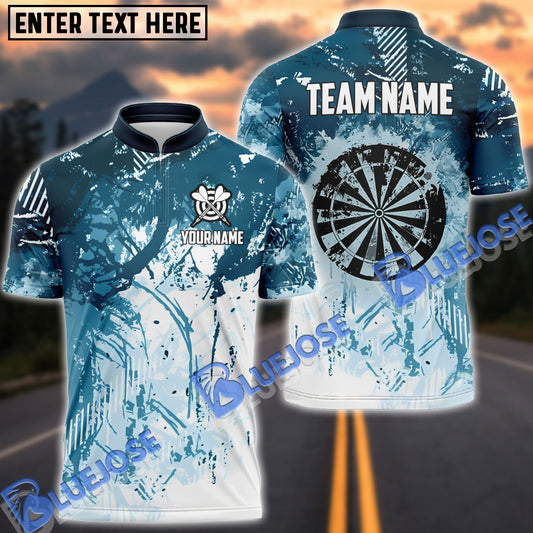 BlueJose Darts Grunge Paint Personalized Name, Team Name Shirt (6 Colors)