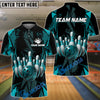 BlueJose Bowling And Pins Color Diamond Customized Name 3D Shirt ( 4 Colors )
