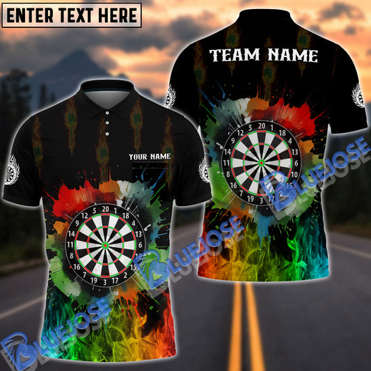 BlueJose Colorful DartBoard Personalized Name, Team Name Shirt