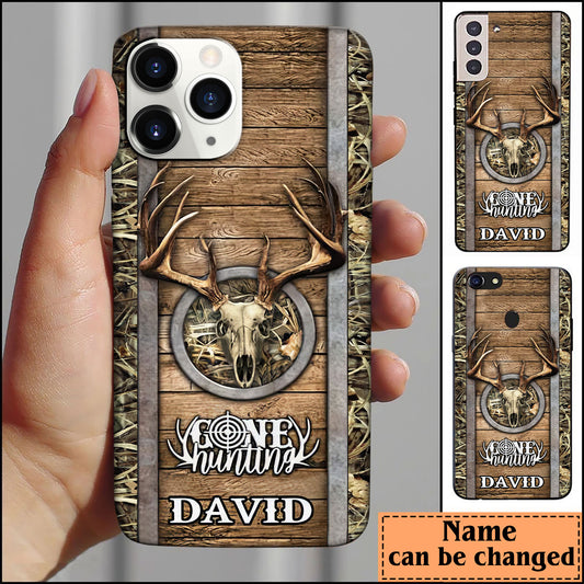 BlueJose Hunting Skull Personalized Name Phone Case