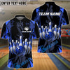 BlueJose Bowling And Pins Color Diamond Customized Name 3D Shirt ( 4 Colors )