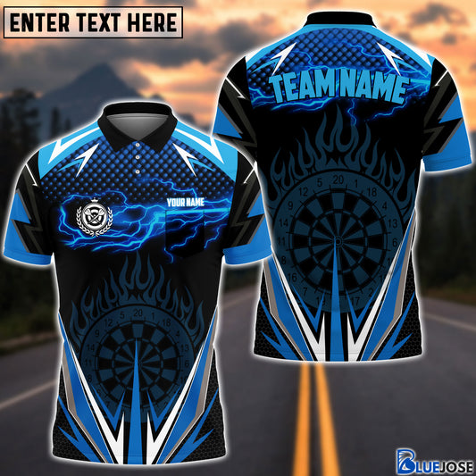 BlueJose Dart Blue Fire Personalized Name Shirt