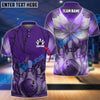 BlueJose Bowling And Pins Butterfly Customized Name 3D Shirt (4 Colors)
