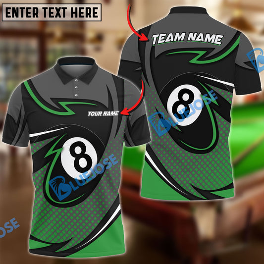BlueJose Billiards 8 Ball Pool Personalized Name, Team Name Unisex Shirt (6 Colors)