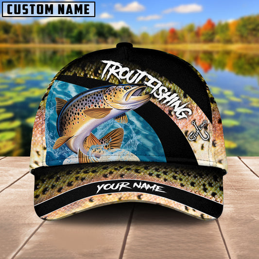 BlueJose Personalized Fishing Black Grass Cap