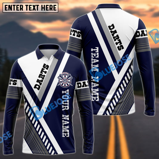 BlueJose Line Textures Darts Personalized Name, Team Name Shirt