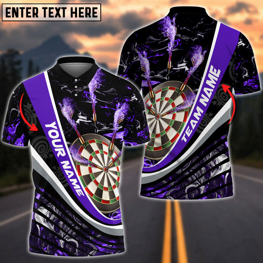 BlueJose Flaming Magma Darts Personalized Name, Team Name Shirt (4 Colors)
