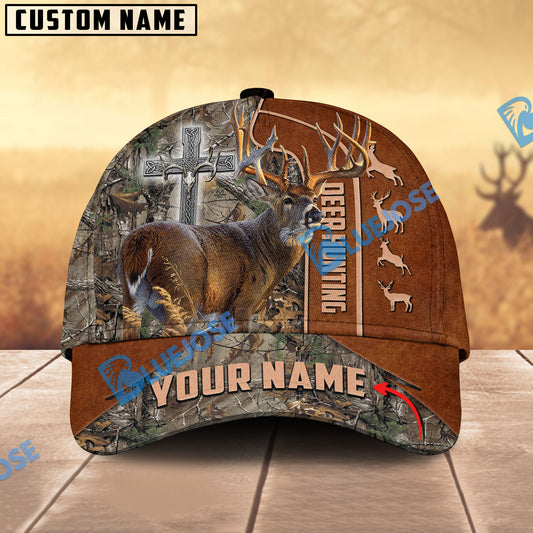BlueJose Hunting Deer Under God Multicolor Personalized Cap