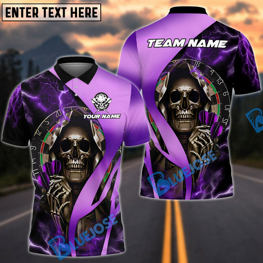BlueJose Darts Golden Grim Reaper Personalized Name, Team Name Shirt (4 Colors)