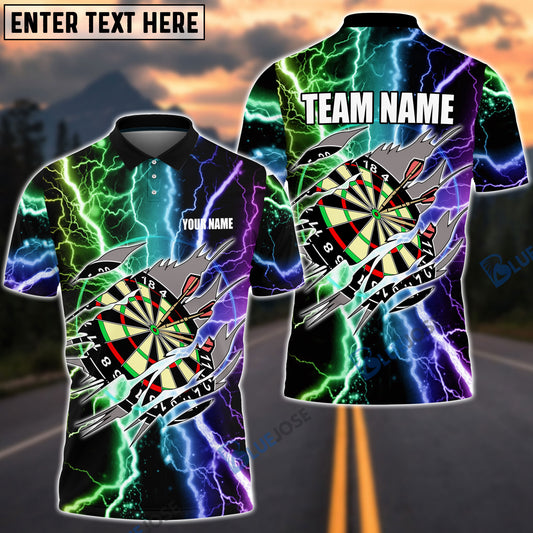 BlueJose Darts Lightning Personalized Name Shirt