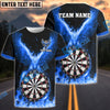 BlueJose Darts Rebirth Flame Phoenix Personalized Name, Team Name Shirt (4 Colors)
