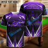 BlueJose Billiards Golden Inferno Power 8-Ball Pool Personalized Name Shirt (4 Colors)