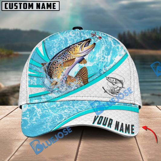 Bluejose Trout Fishing Water Tornado Personalized Cap