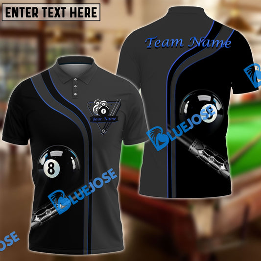 BlueJose Billiards Ball 8 Deep Fantasy Personalized Name, Team Name Unisex Shirt (4 Colors)